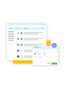 A mock up image of our cyber compliance platform