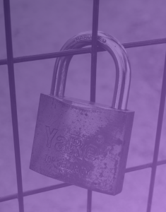 An image of a sturdy locker symbolizing encryption, with a robust padlock attached, emphasizing the secure and protected nature of encrypted data.